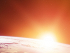Photo: Sunrise in space, Theme image Klimalog – Research and dialogue for a climate-smart and just transformation